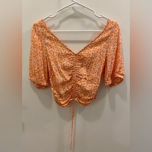 orange blouse